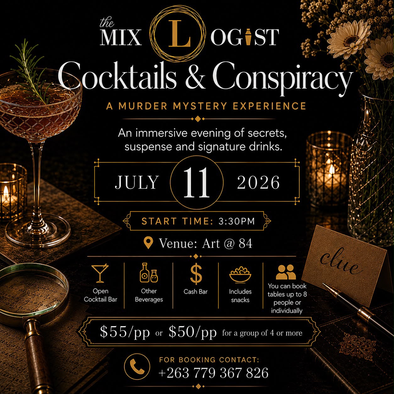 Cocktails & Conspiracy — Art @ 84, Harare