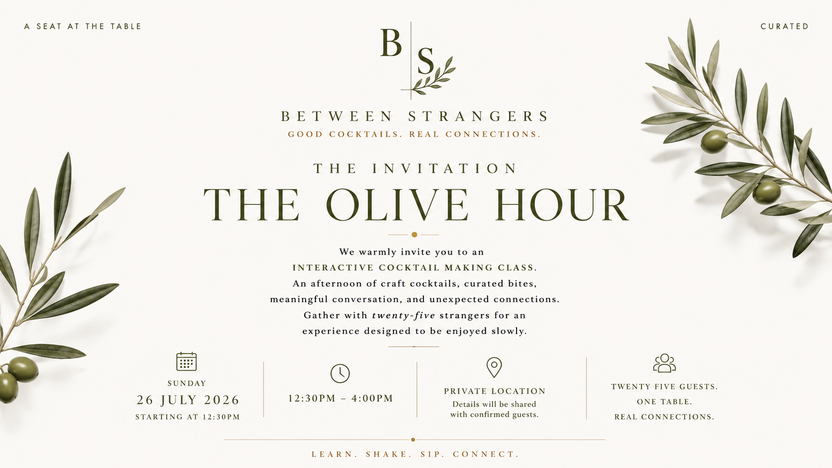 Between Strangers: The Olive Hour — TBA, Harare